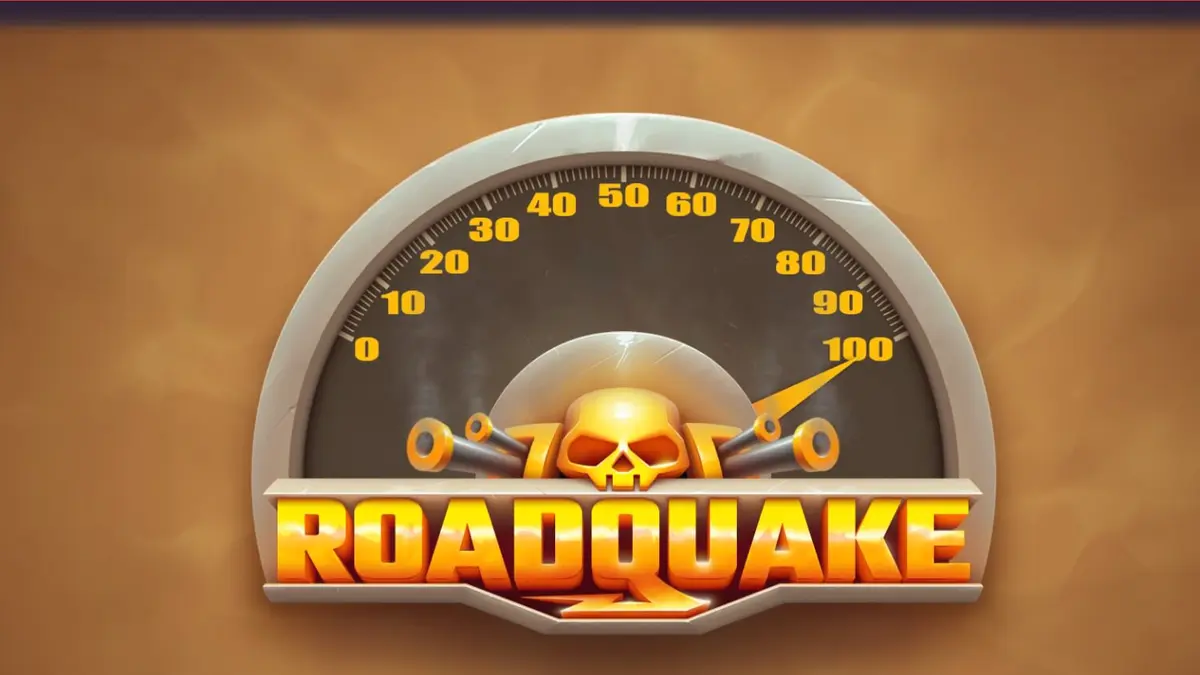 Tampilan layar permainan slot Roadquake di perangkat seluler