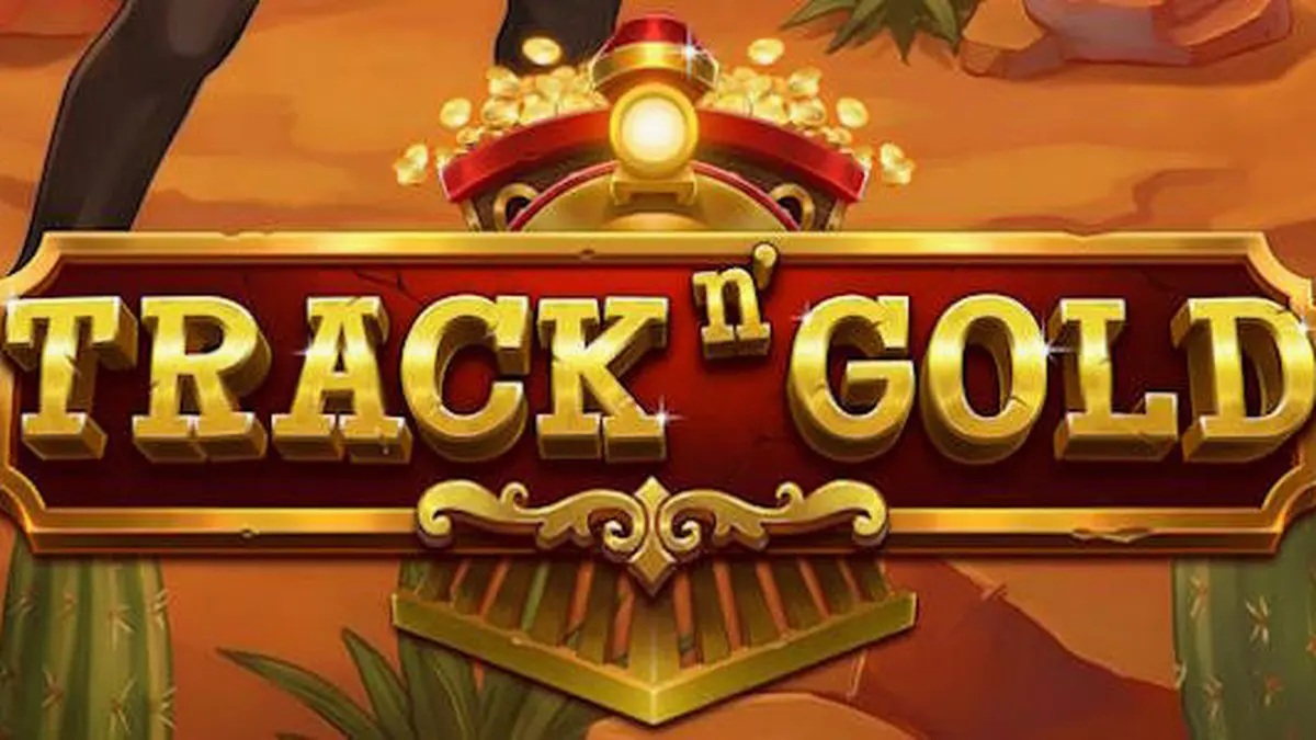 Pemandangan kereta api emas dalam permainan slot Track n’ Gold